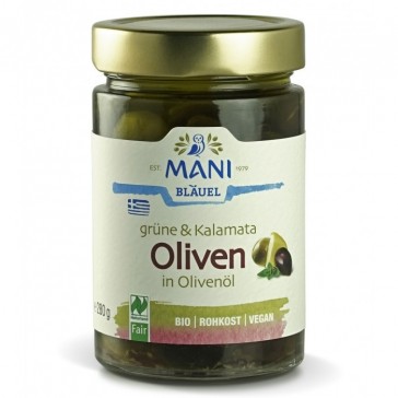 evas-apples.ch-Mani-Oliven grün & Kalamata in Olivenöl, Bio, 280g-31