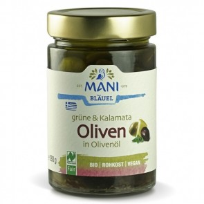 evas-apples.ch-Mani-Oliven grün & Kalamata in Olivenöl, Bio, 280g-20