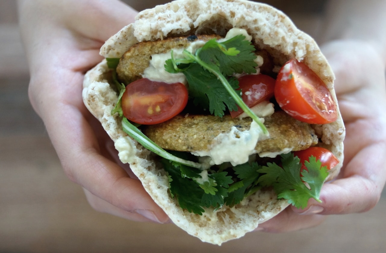 Pita-Taschen mit Falafel