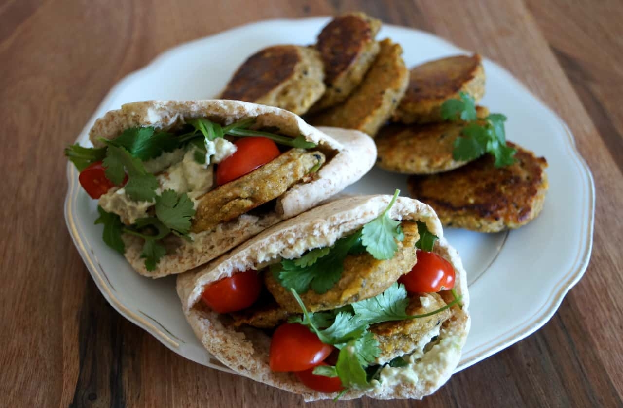 Pita-Taschen mit Falafel